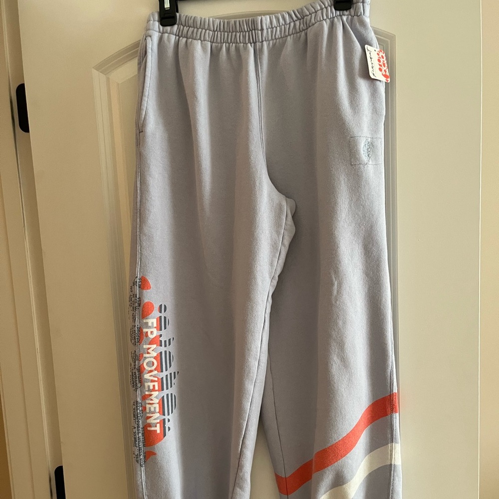 Free People Gray Joggers with White Accents